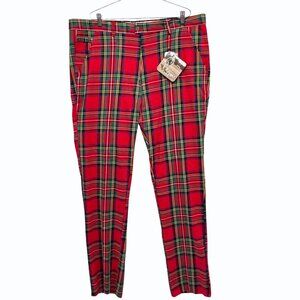 Royal & Awesome Mens Stewart Tartan Golf Pants Trousers Sz 42/34 Scottish Plaid